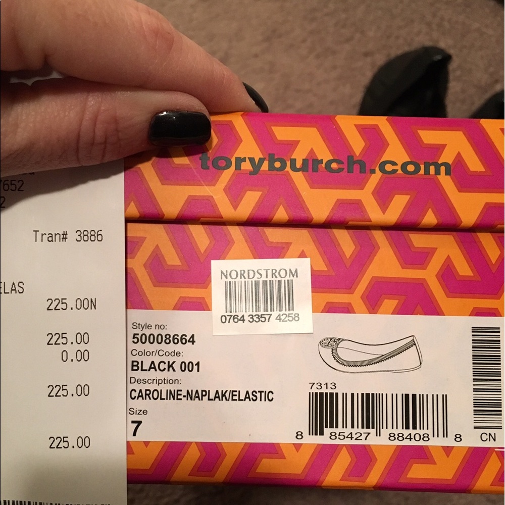 Tory burch Caroline black flats