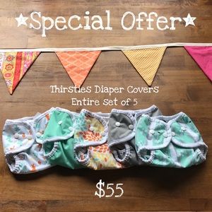 Thirsties Diaper Cover Set Size 1 NWT