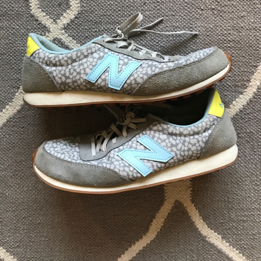 New Balance 410 blue flower sneakers