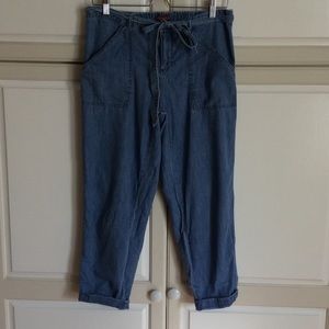 Merona Cotton Capris with tie belt