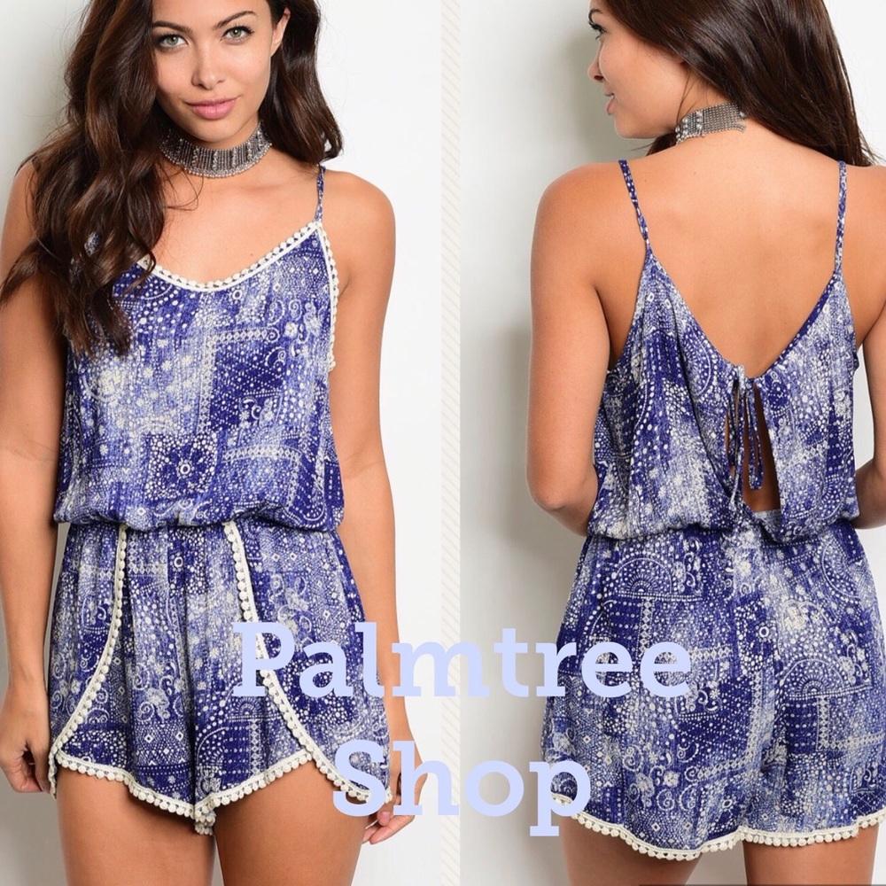 CLEARANCE Royal Blue Romper