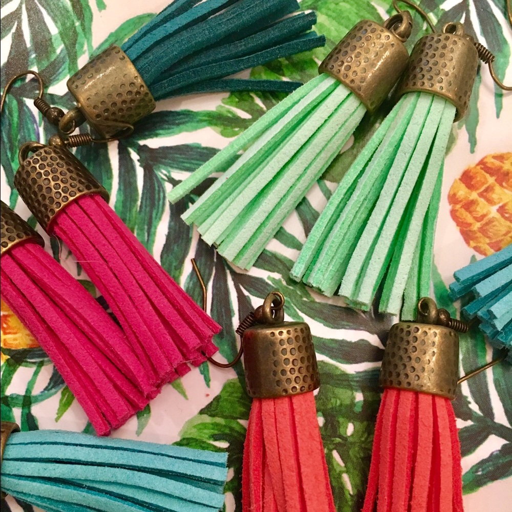 🎉HP 🎉 Suede Tassel earrings