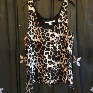 Diane Von Furstenberg leopard tank