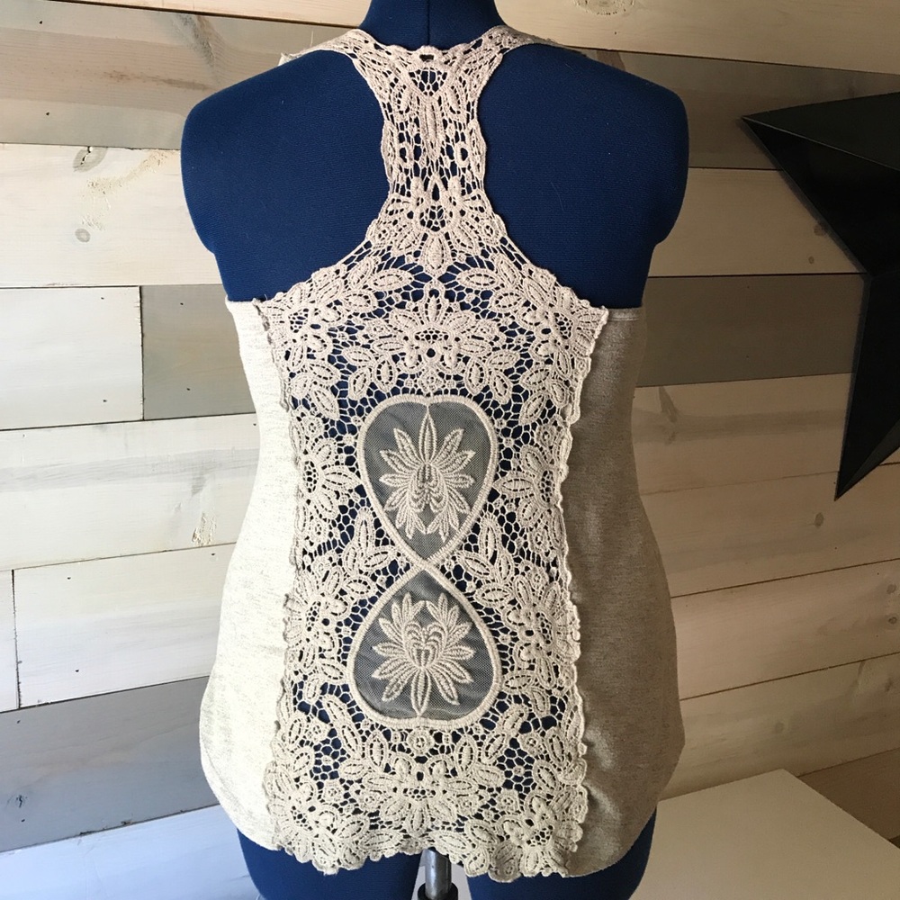 Lace racer back tank
