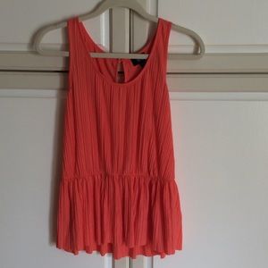 Coral Mossimo Peplum tank