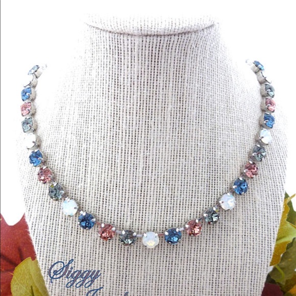Denim Days 8mm Swarovski Crystal Necklace - Picture 2 of 5