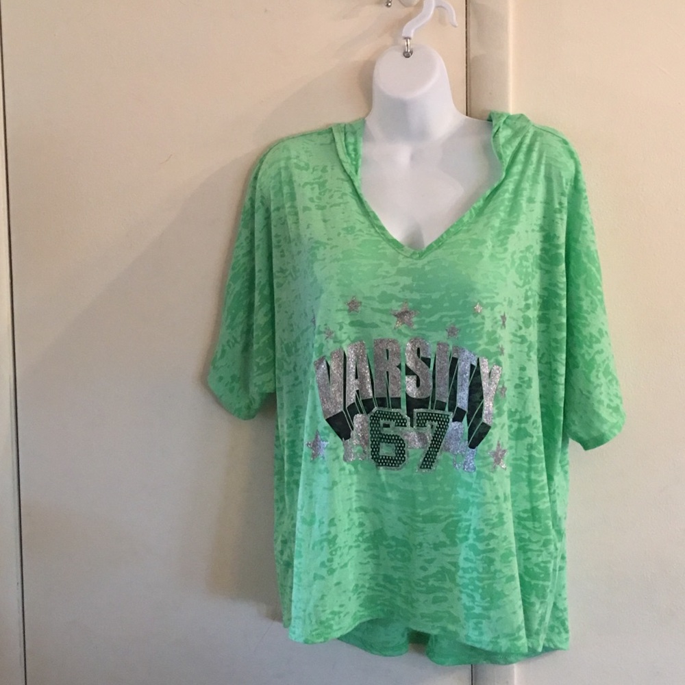 ❤️PRICE DROP❤️ New Bling Varsity Hooded Top🛍