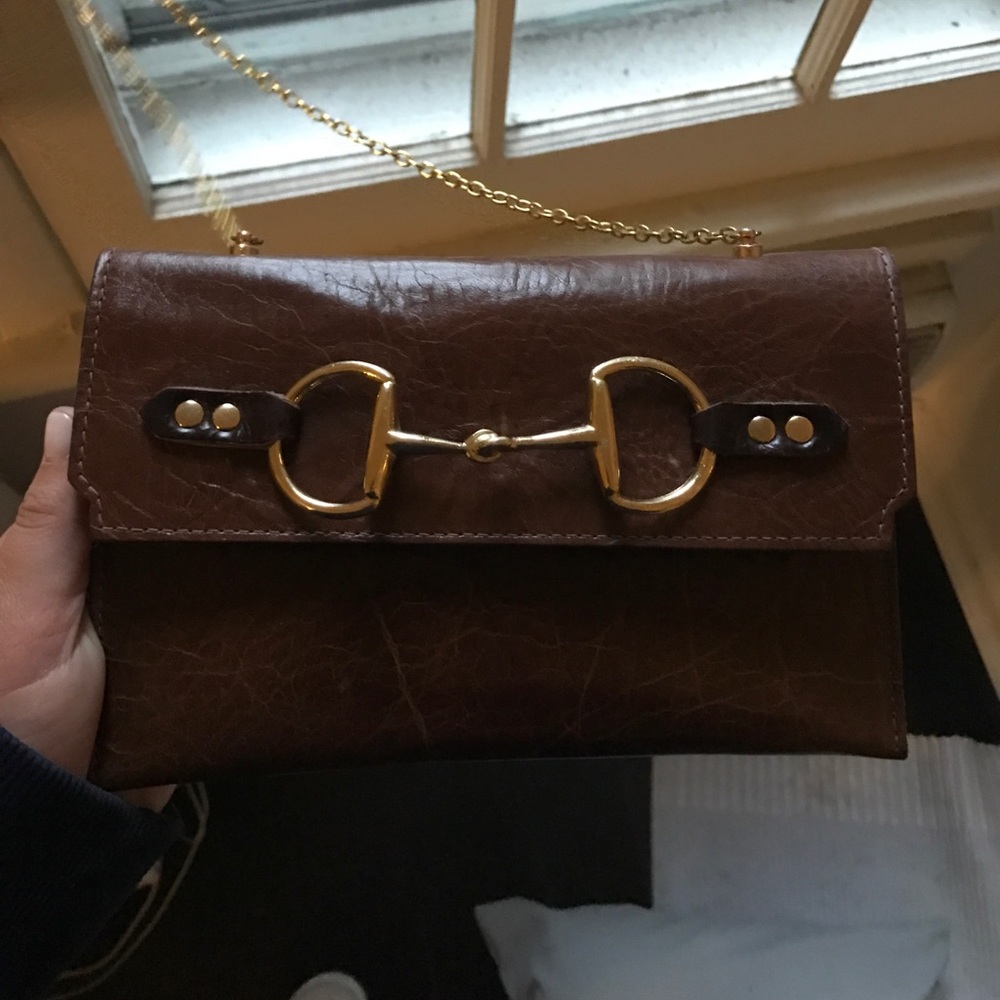 Leather cross body bag
