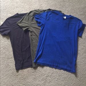 3 Men's Solid Color t-shirts