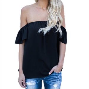 Black Off Shoulder Top