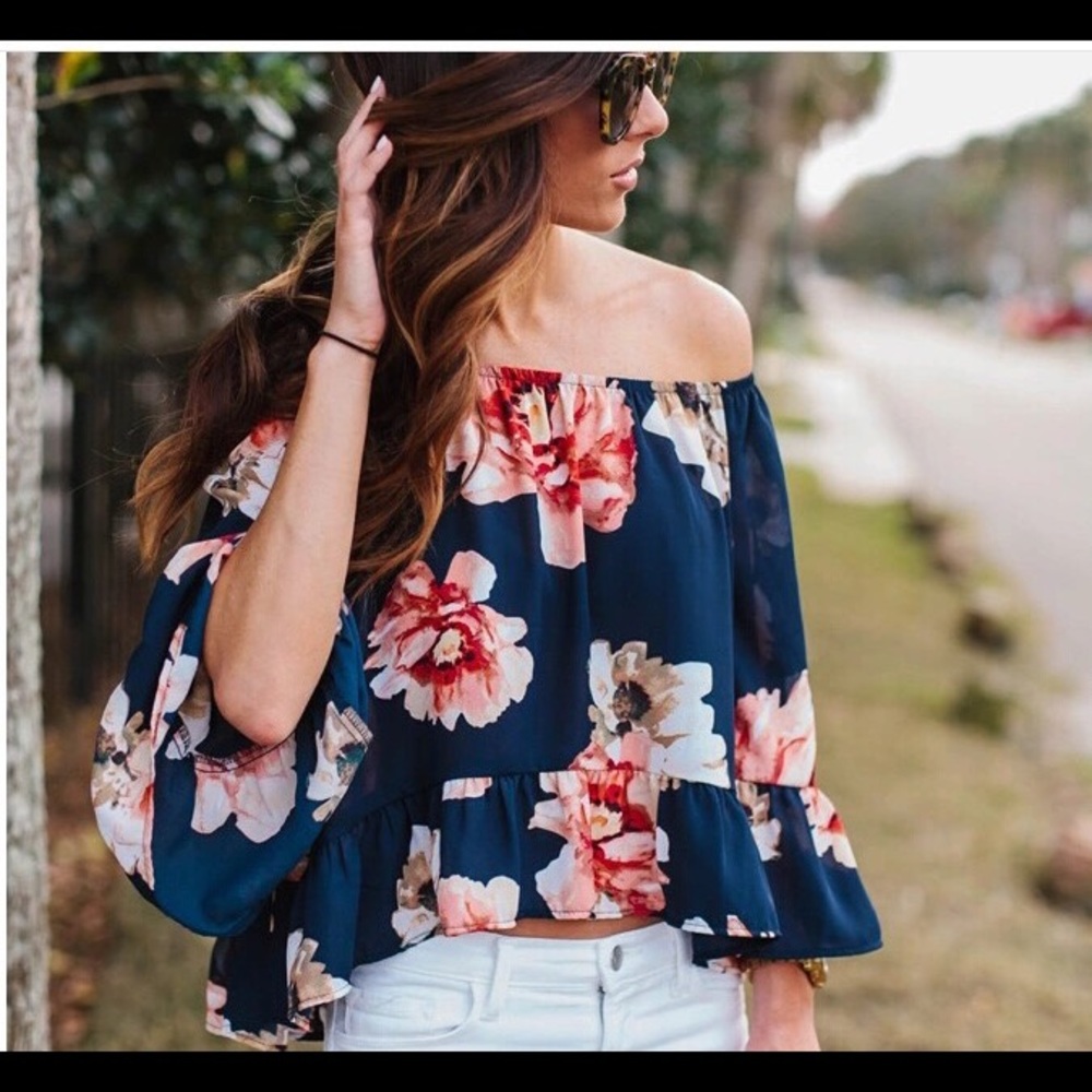 Floral off the shoulder!