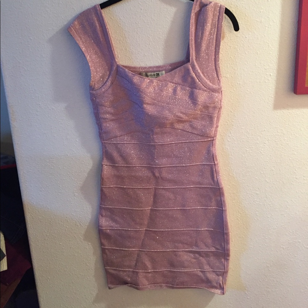 Sparkly tight fitting bandage Barbie dress