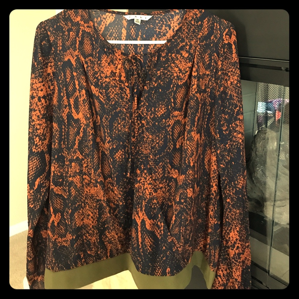 Cabi Border Wrap Blouse