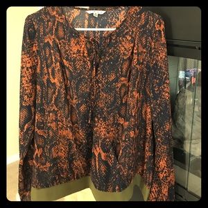 Cabi Border Wrap Blouse