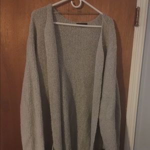 Chunky Gray Knit cardigan