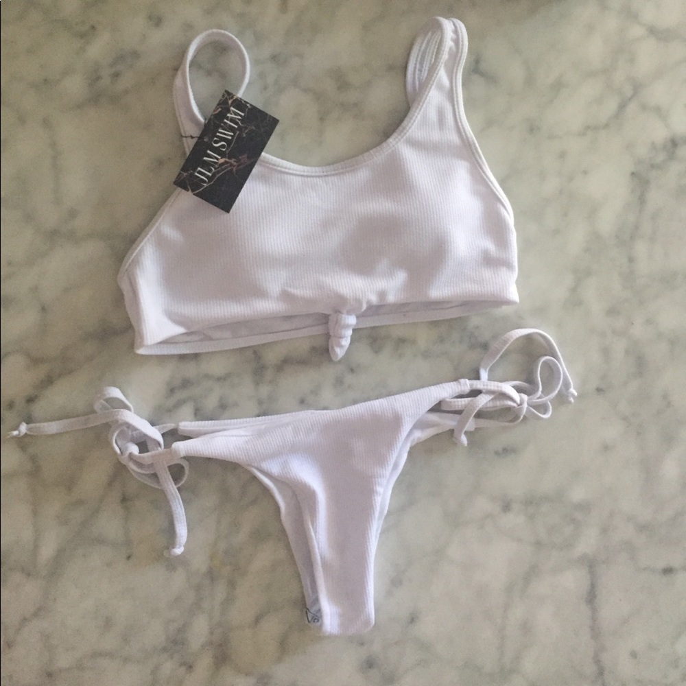 • White Tie-Up Bikini • - Picture 5 of 8