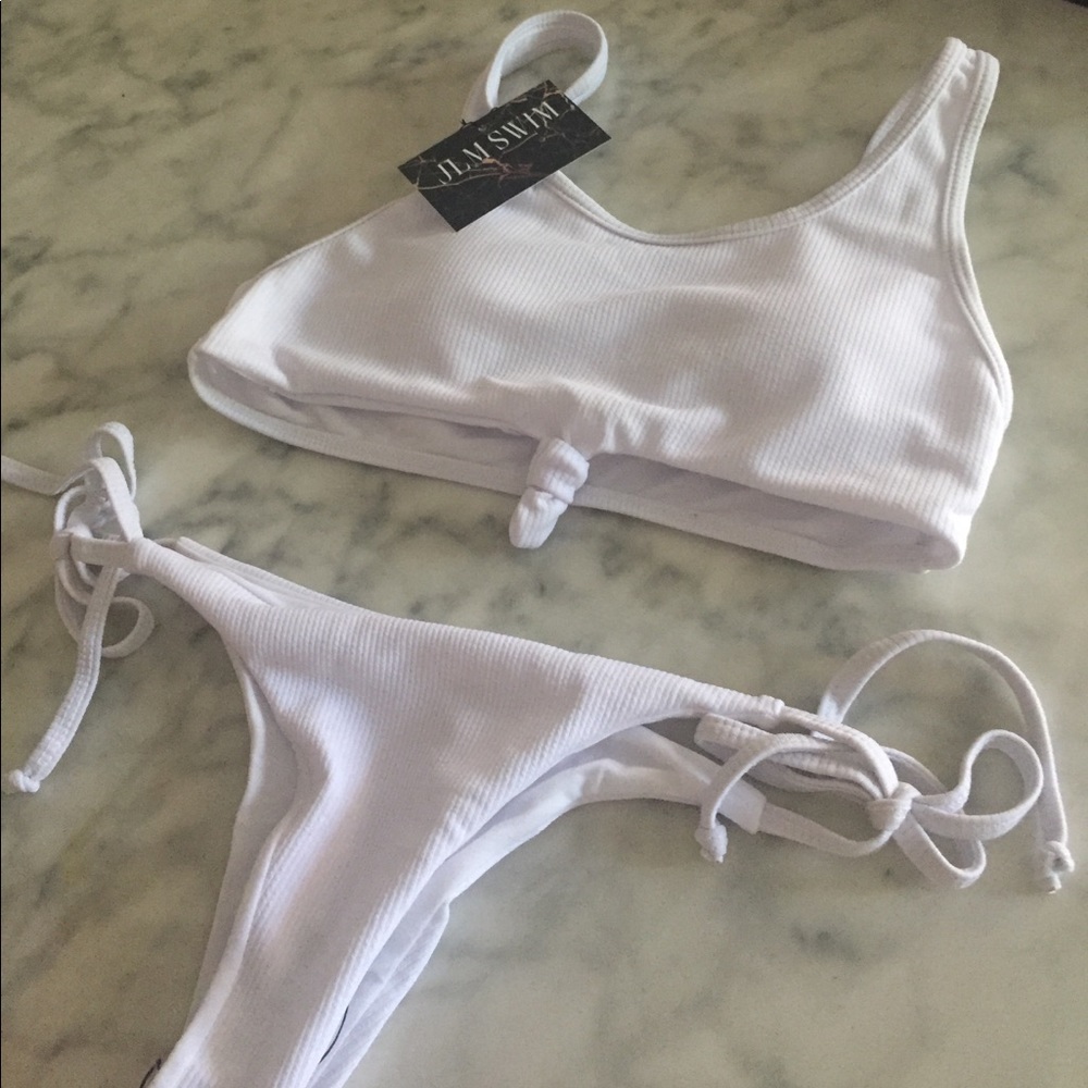 • White Tie-Up Bikini • - Picture 7 of 8
