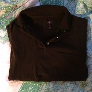Jcrew brown polo shirt