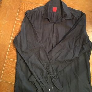 Men's gray button down