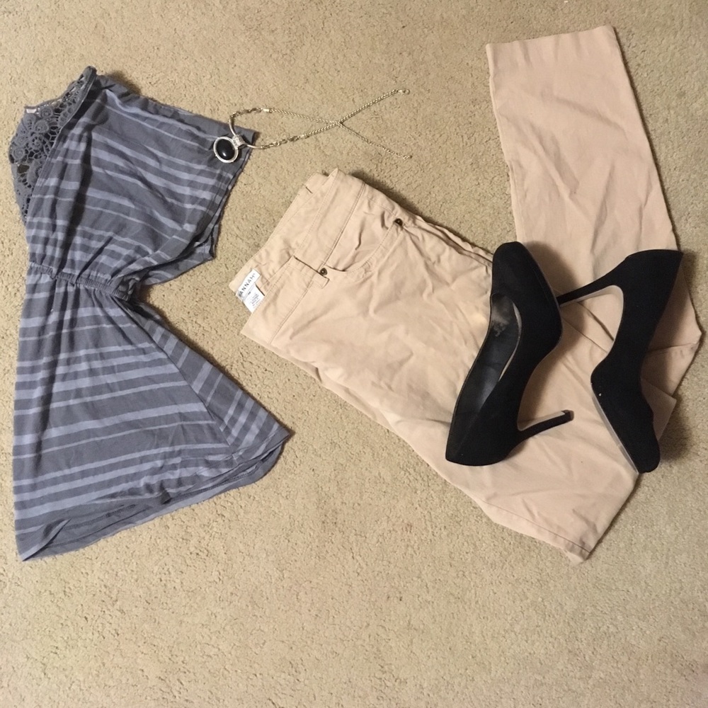 Mossimo striped a line tee