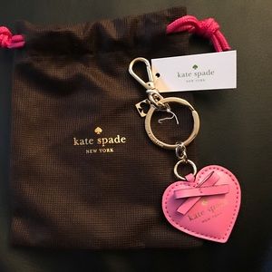Kate spade pink heart key chain