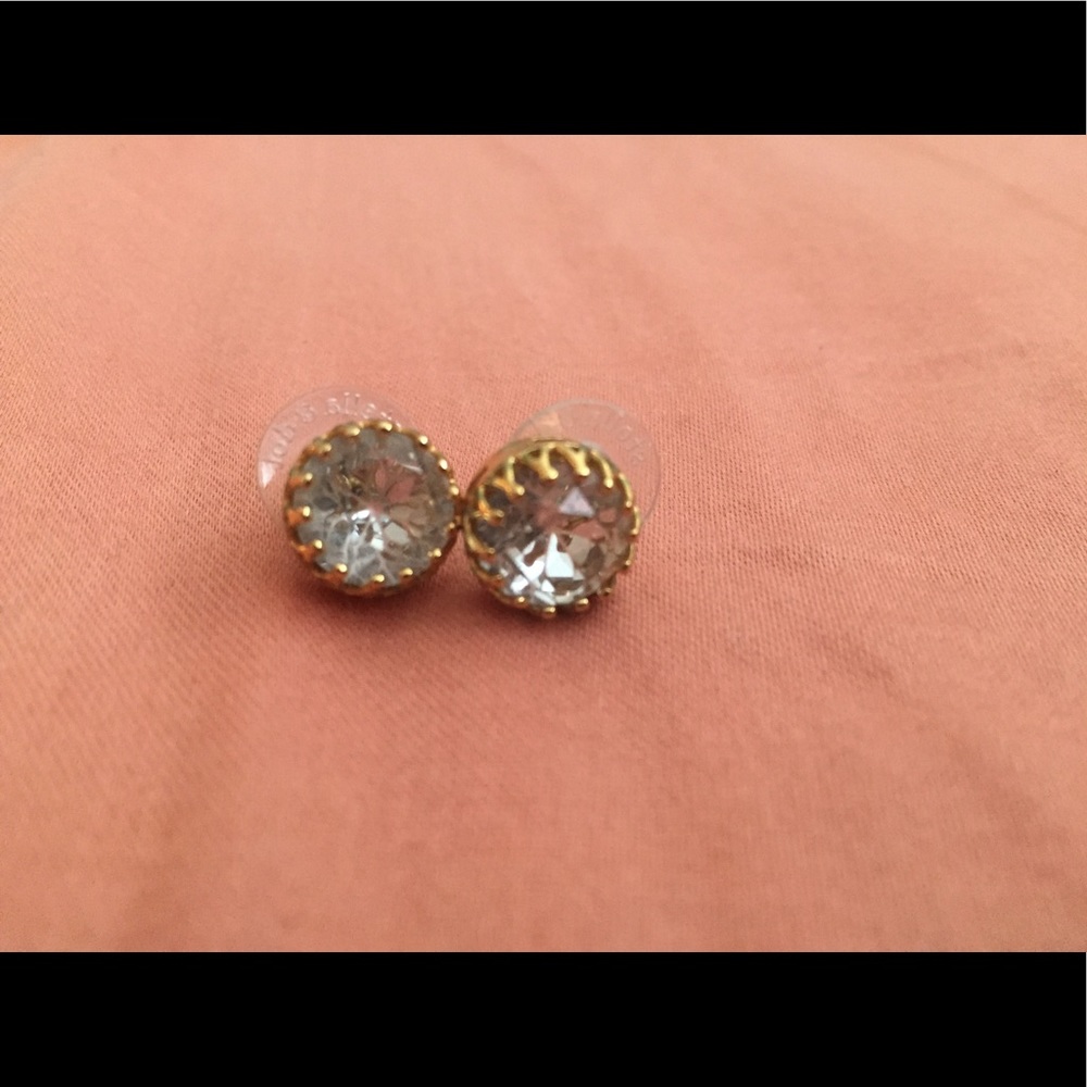 Gold stud earrings