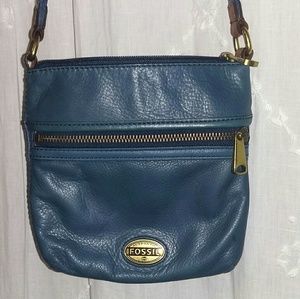 NWOT Fossil Blue Crossbody Bag