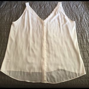 Loft cream Silk-like Tank