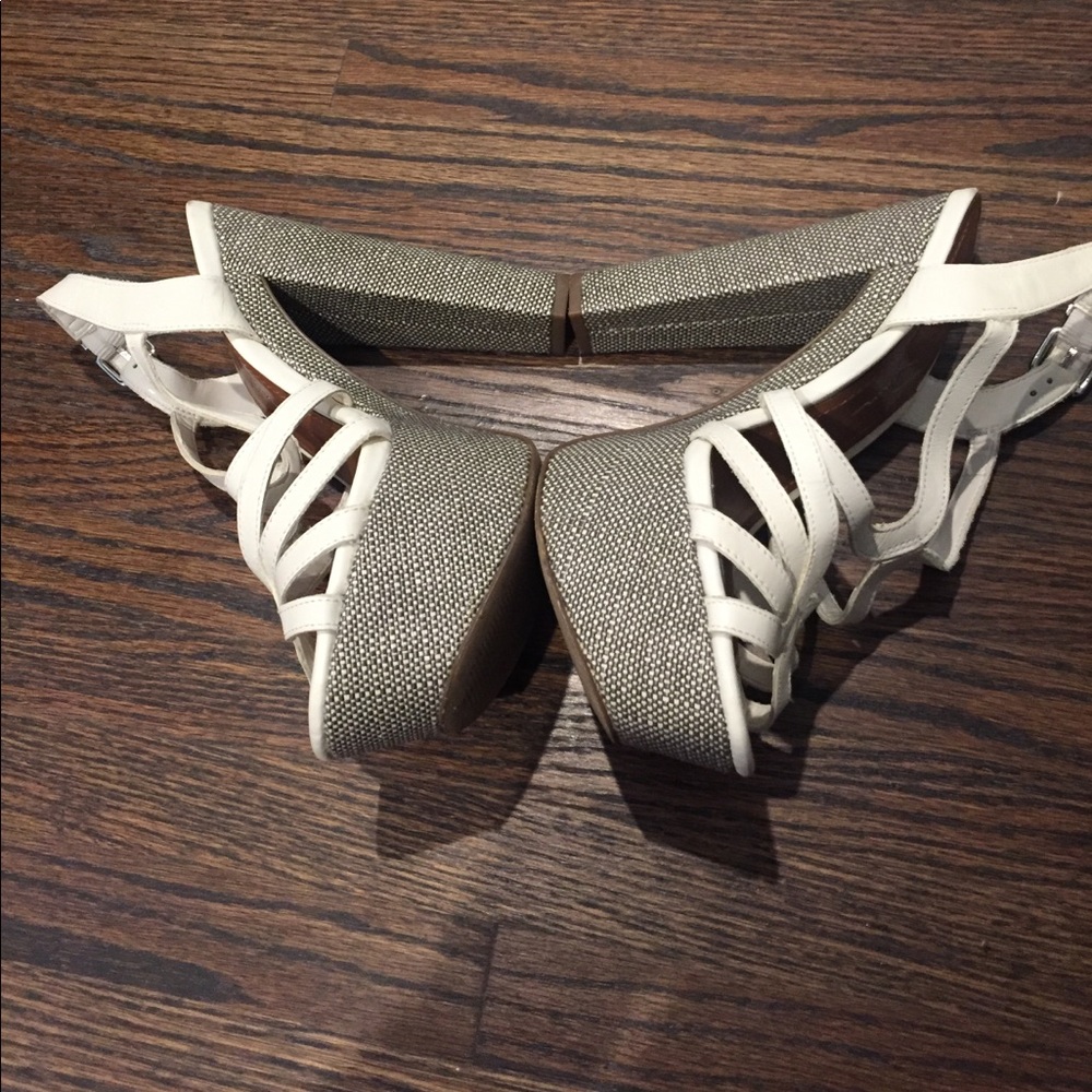 Jessica Simpson White Platform Sandals