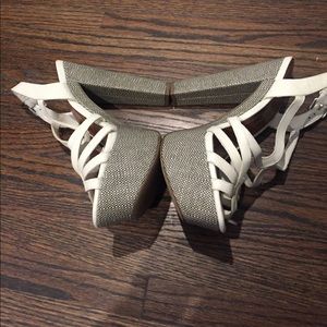 Jessica Simpson White Platform Sandals