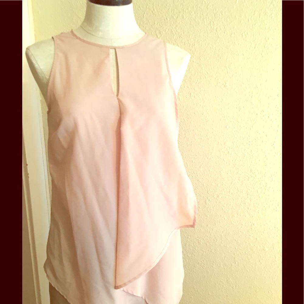 Charming Charlie Blush//Swirling Ruffle Blouse