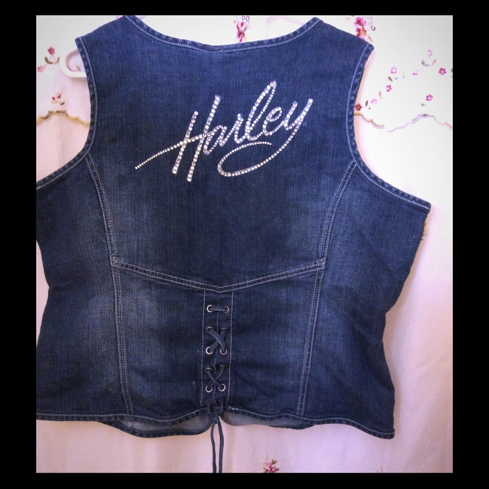 SOLD 🎈🎈🎈🎈🎈.  Harley Davidson bling vest