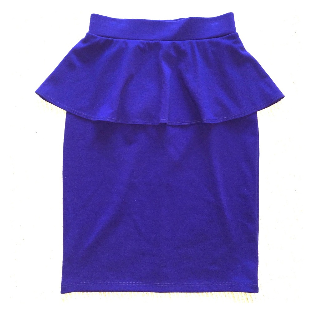 Purple peplum skirt