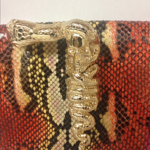 MAISON DU POSH Ring Envelop Python Clutch - Picture 2 of 3