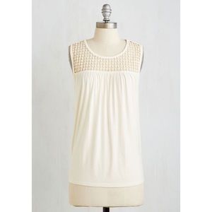 ModCloth Overnight Oats Top in Cream