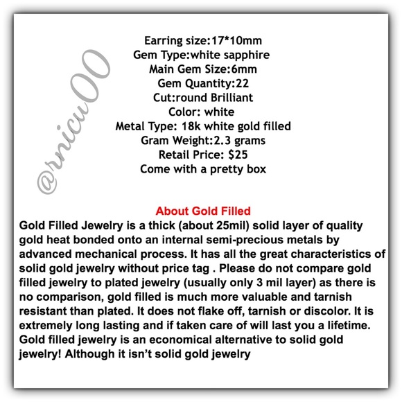 ✴️Last 1!✴️Sapphire Halo 18K Gold Stud Earrings!l - Picture 6 of 8