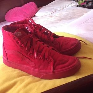 Red vans sk8 hi