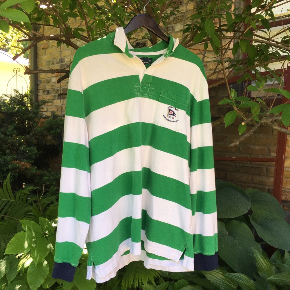 striped baggy polo 🌱