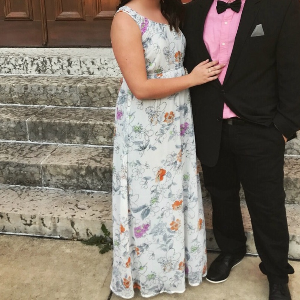 Floral One Shoulder Maxi Dress