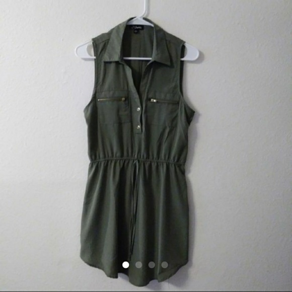 Olive Green Dress - Picture 1 of 4