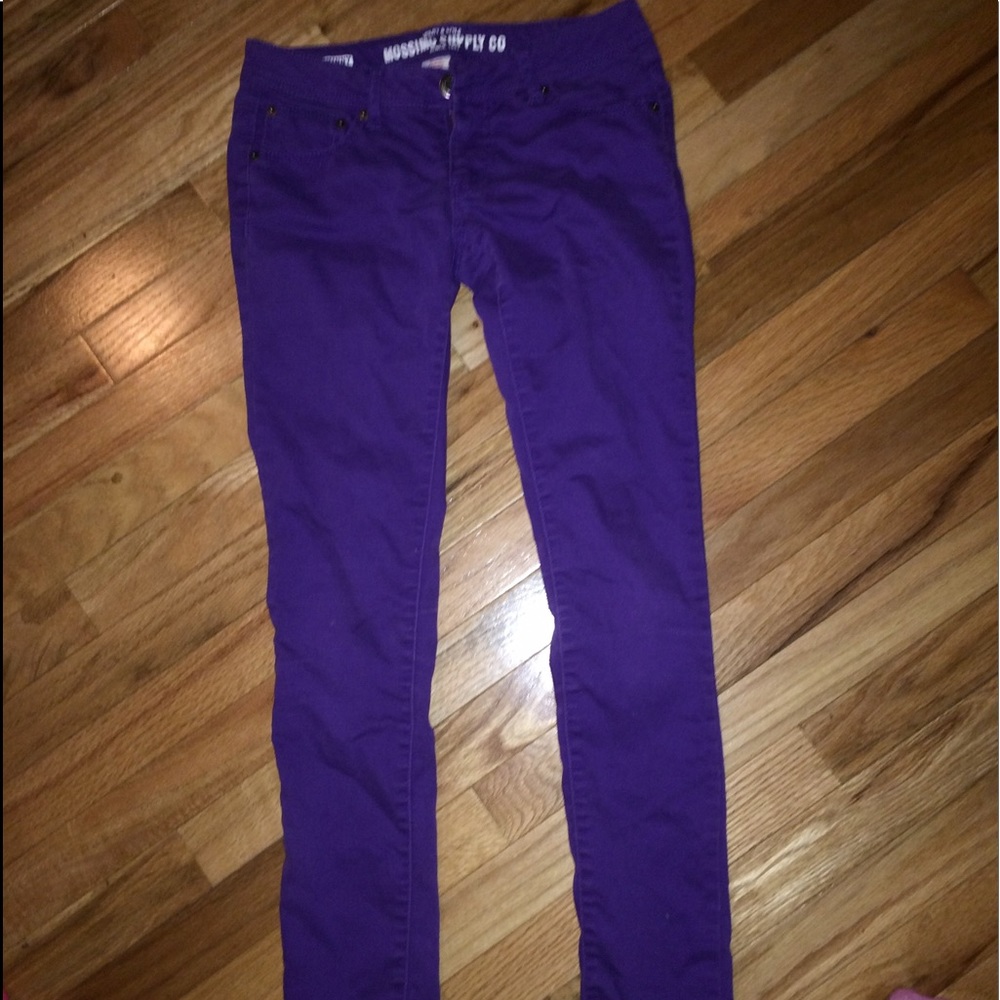 Purple skinny jeans