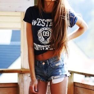 Destroyed Denim Shorts