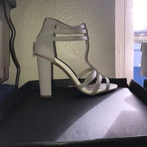 White sandals size 9 Never worn