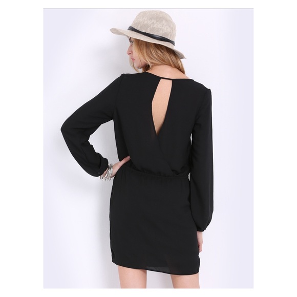 ⚡️⚡️CLEARANCE Black Long Sleeve Blouson Dress - Picture 3 of 7