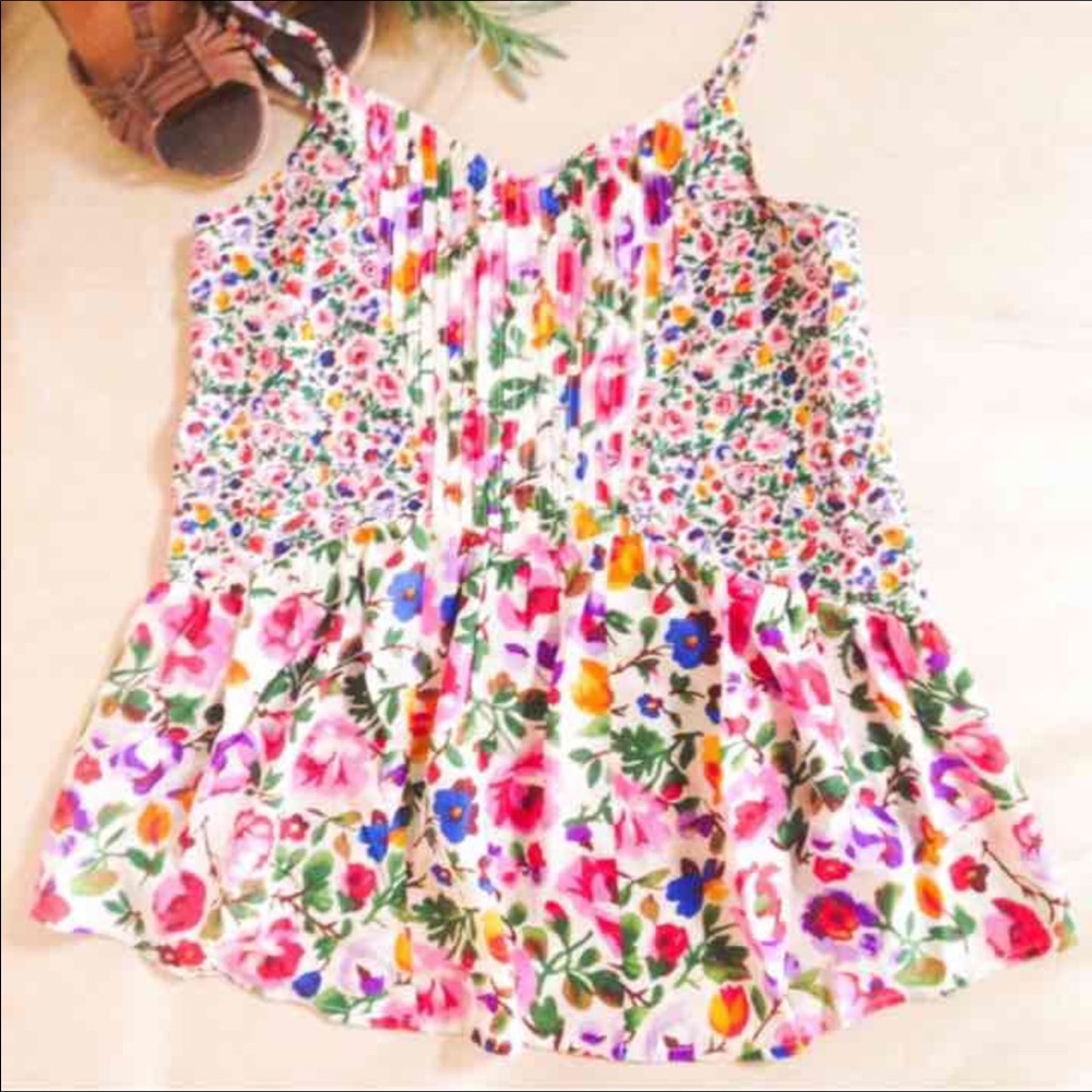 Madewell floral tank top