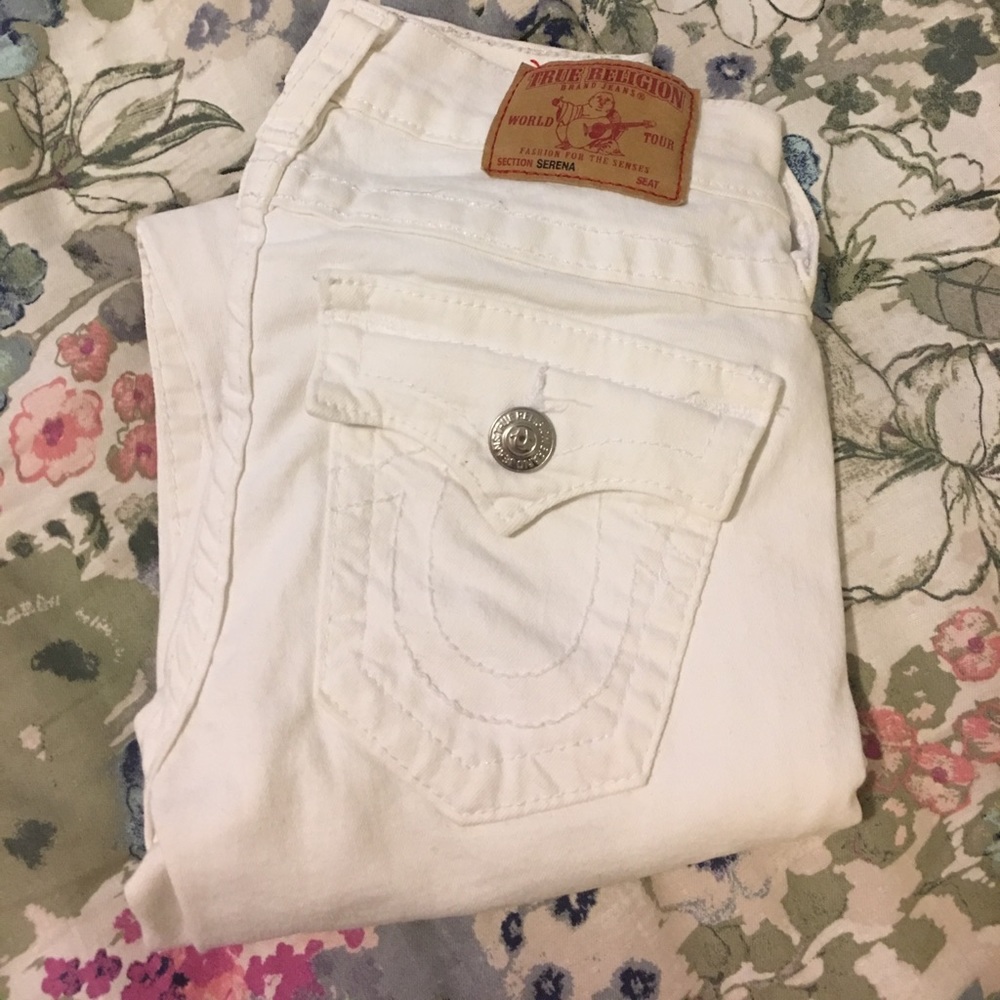 True Religion White Skinny Jeans