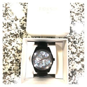 Black fossil watch. Great condition!