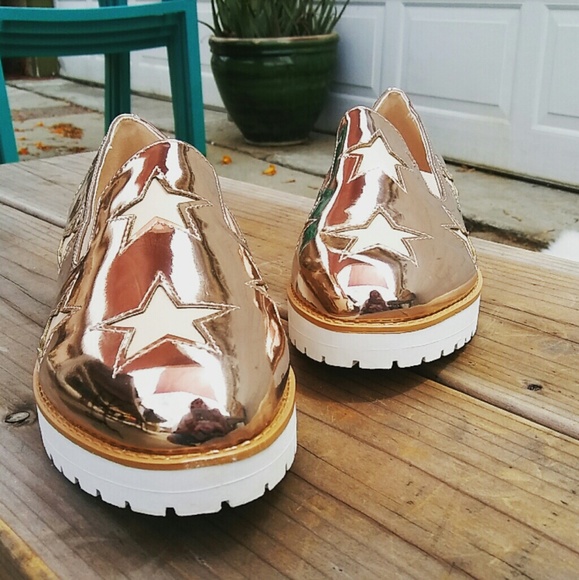 //The Amber// Rose gold star platform Sneaker - Picture 4 of 6