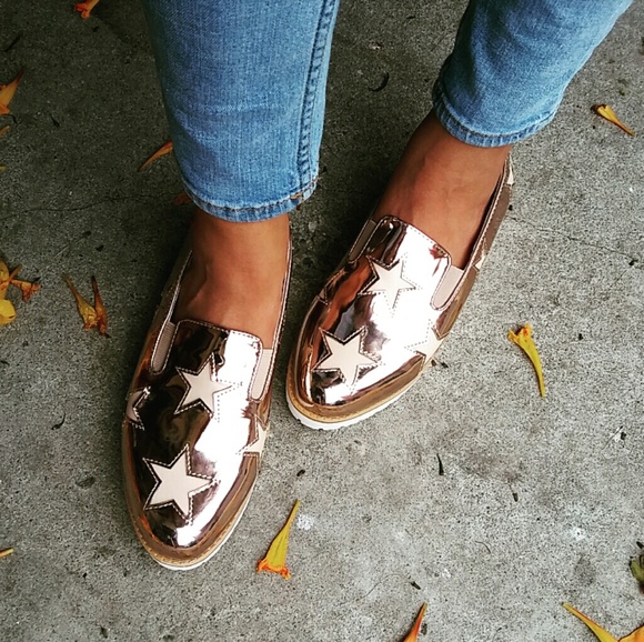 //The Amber// Rose gold star platform Sneaker - Picture 5 of 6