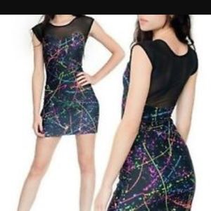 American apparel bodycon paint splattered dress